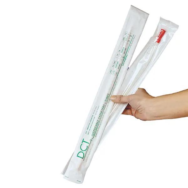 Preview: DCT Nelaton-Katheter - Farbcodiert und steril verpackt - Länge 40 cm