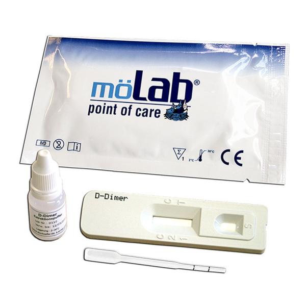 D-Dimer Thrombosetest - 10 Test-Kassetten