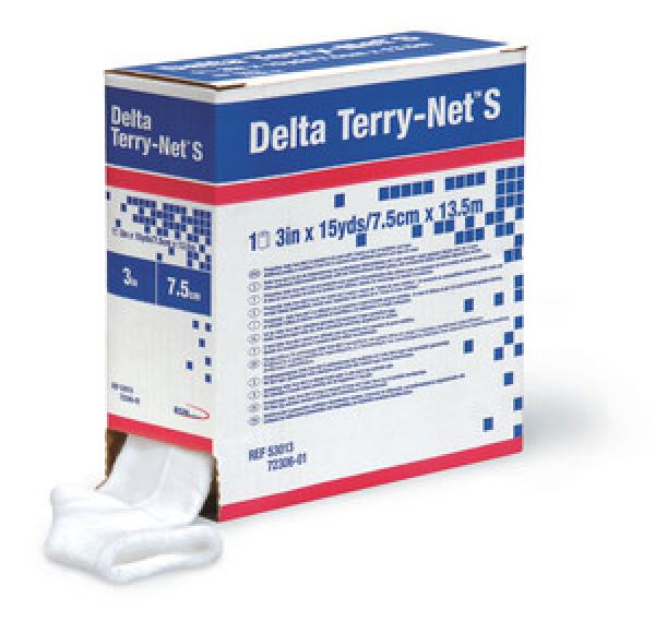 Delta Terry-Net S - Synthetischer Frotteeschlauch unter synth. Starr- und Stützverbänden - 5,0 cm x 13,5 m