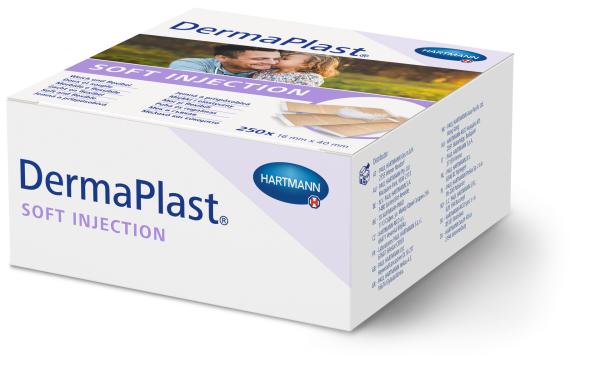 DermaPlast Soft Injection - Injektionspflaster aus weichem Vliesstoff - 16 x 40 mm  (SSB-fähig)
