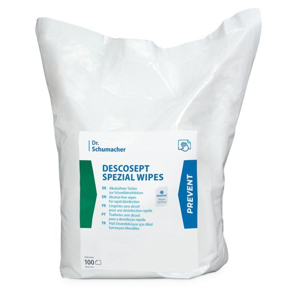Descosept Spezial Wipes - Desinfektionstücher im Nachfüllpack, alkoholfrei