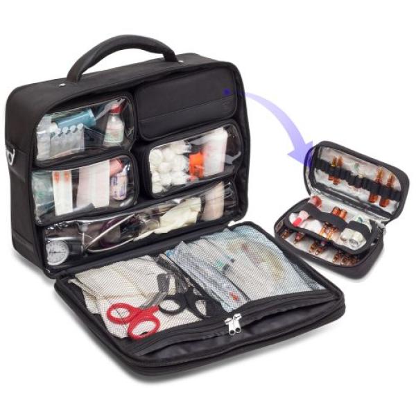 Preview: DOCTORS Arzttasche, schwarz - Polyester, 40 x 30 x 16 cm, Volumen ca. 18,5 Liter