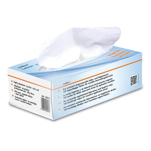 Preview: Doppellagige Mehrzwecktücher 150 St - Für Sensible Anwendungsbereiche Saugstark ultrasoft 