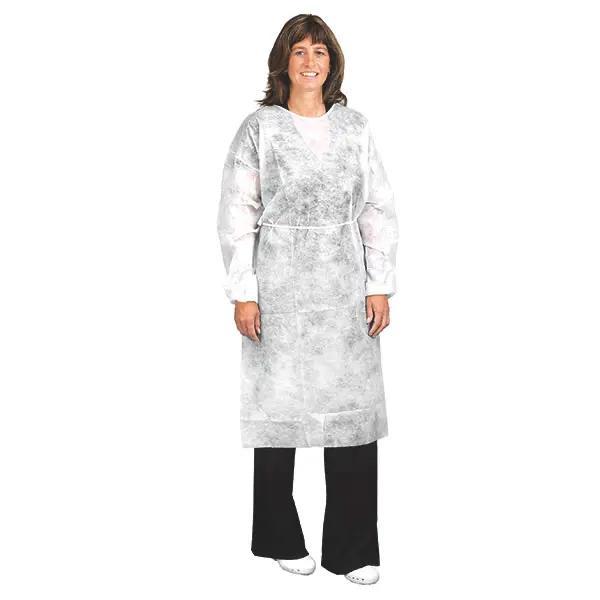 Preview: Einmal Besucher- /Arbeitskittel mit Nacken- und Hüftbändern