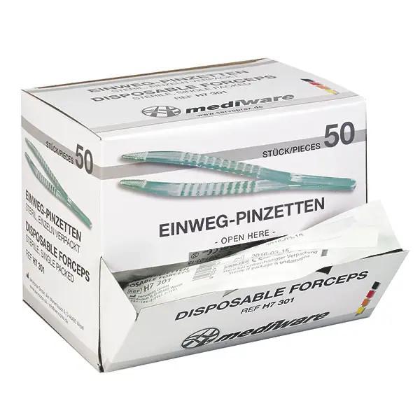 Einmalpinzetten - steril - Anatomische Form, zum sicheren Erfassen im med. Arbeitsfeld
