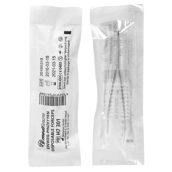 Preview: Einmalpinzetten - steril - Anatomische Form, zum sicheren Erfassen im med. Arbeitsfeld