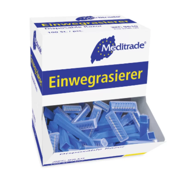 Einmalrasierer - Einschneidiger, unsteriler, rostfreier Einwegrasierer in Spenderbox