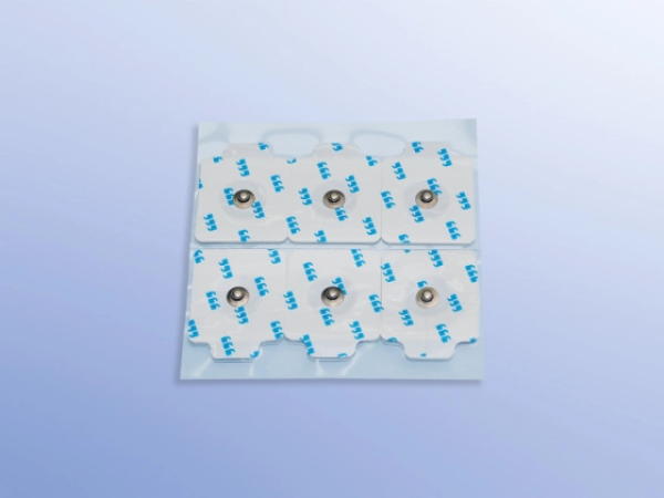 EKG-Elektroden rechteckig Solid-Gel - 41 x 32 mm mit Druckknopf