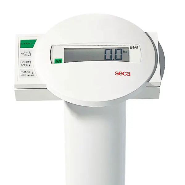 Preview: Elektronische Säulenwaage mit BMI-Funktion seca 799 - Tragkraft: 200 kg