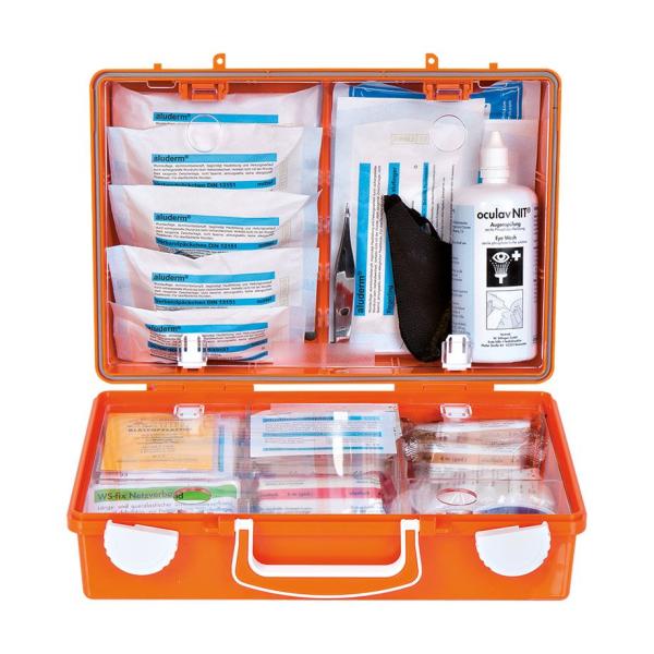 Preview: Erste Hilfe Koffer Direkt "Küche" - Mit Norm-Inhalt nach DIN 13157, inkl. Wandhalterung 