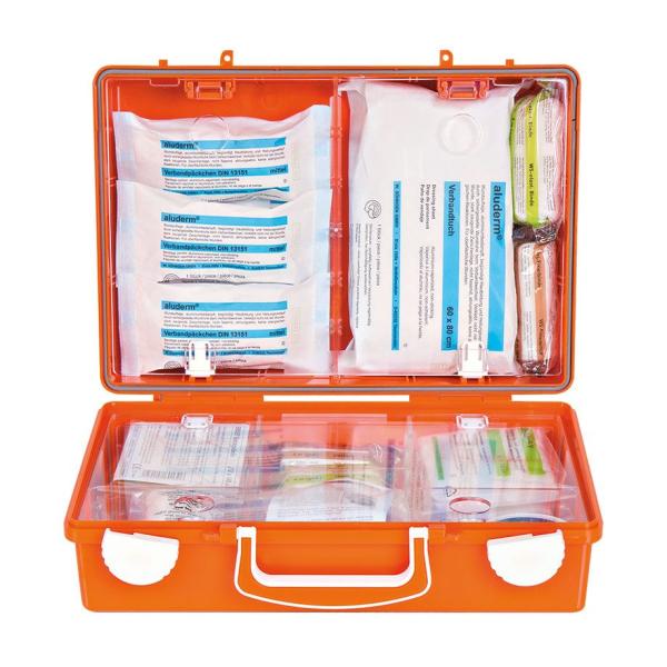 Preview: Erste-Hilfe Koffer SN-CD Norm mit Füllung Norm DIN 13157 - orange, ABS-Kunststoff