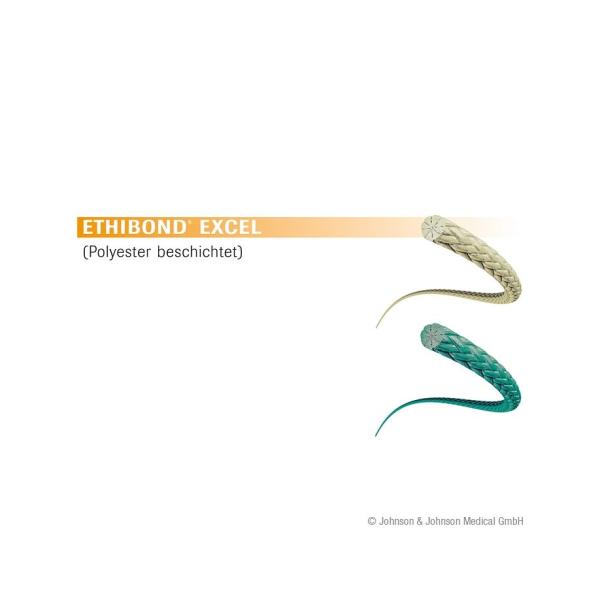 Ethibond Excel 2xRB1  1=5/0  60cm  - Grün geflochtenes, nicht resorbierbares Nahtmaterial (SSB-fähig)