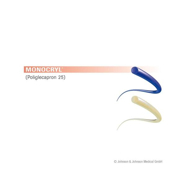 Preview: Ethicon Monocryl ungefärbt - Monofiles, resorbierbares Nahtmaterial (SSB-fähig)