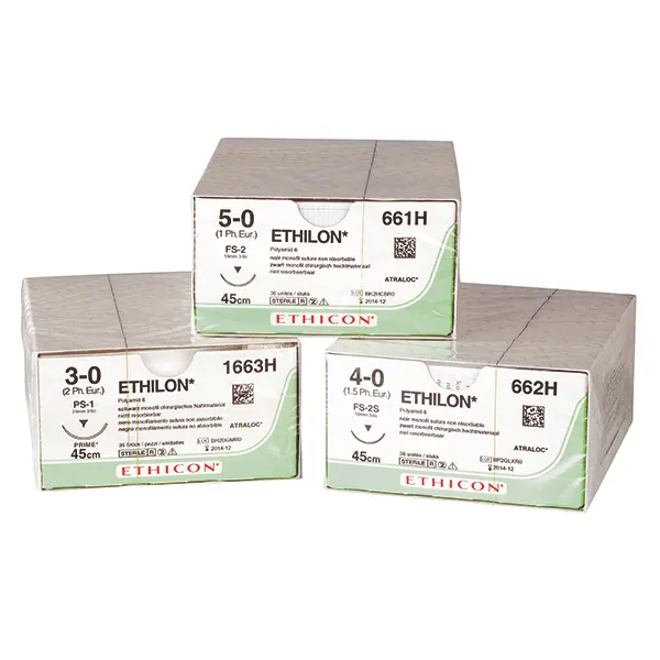 Preview: Ethilon / Ethilon II - Monofiler, nicht resorbierbarer Synthetikfaden, schwarz