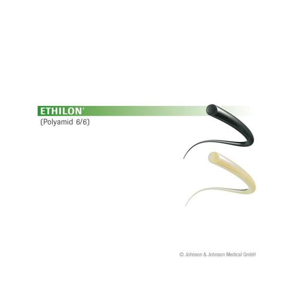 Ethilon PS2 PRIME 45 cm  3Dtzd - Schwarzes monofiles, nicht resorbierbares Nahtmaterial (SSB-fähig)