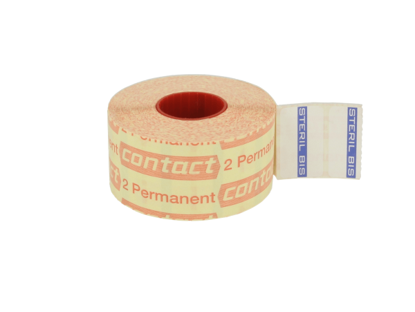 Preview: Eurodok Sandwich-Etiketten - Für Eurodok Etikettiergerät, Mit Vordruck "Steril bis"