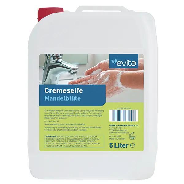 Evita - Cremeseife, mildschäumend, pH-hautneutral, hautschonend, versch. Sorten, 5 Liter