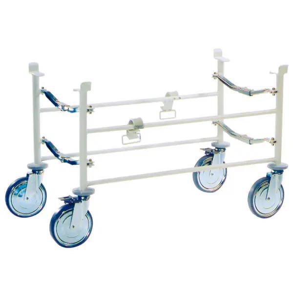 Preview: Fahrgestell DIN 13034 für Krankentragen aus hochwertigem, pulverbeschichtetem Stahlrohr