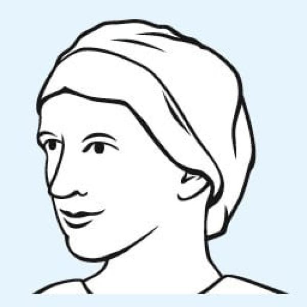 Preview: Foliodress Cap Comfort Rondo Plus - OP-Hauben, Runde Form mit Gummizug im Nacken