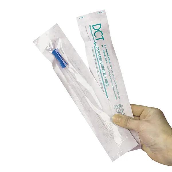 Preview: Frauenkatheter mit Trichter - Besonders weiche, satinierte Oberfläche - Länge 18 cm