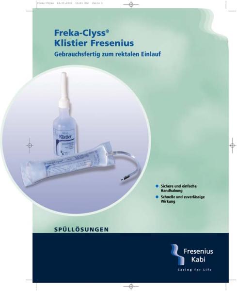 FREKA CLYSS Klistiere - Gebrauchsfertiger Beutel zum rektalen Einlauf