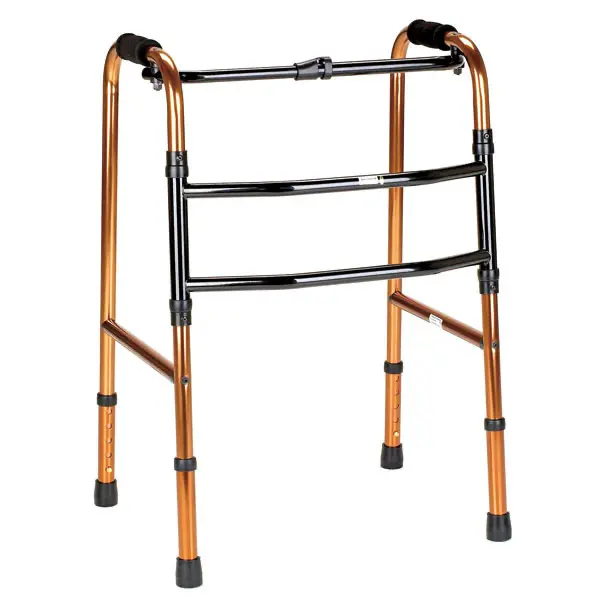 Preview: Gehgestell Beweglich - höhenverstellbar und mit dem Mittelknopf platzsparend faltbar