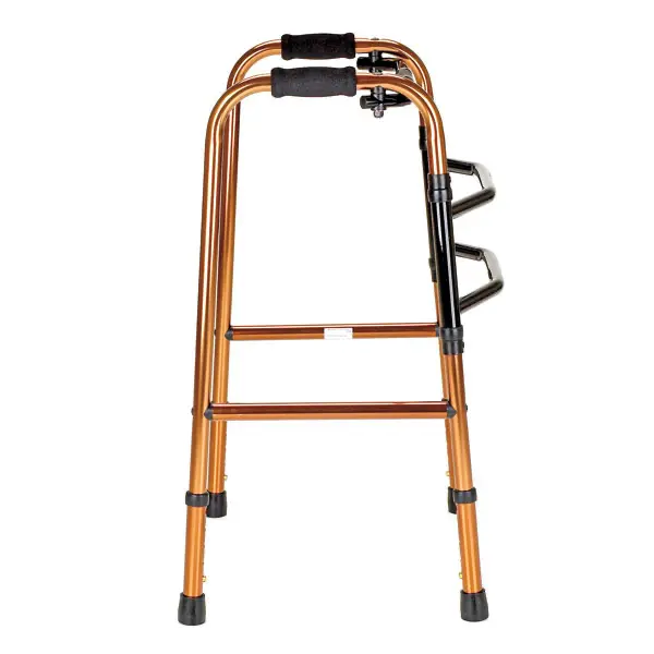 Preview: Gehgestell Beweglich - höhenverstellbar und mit dem Mittelknopf platzsparend faltbar