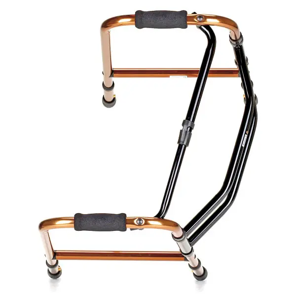 Preview: Gehgestell Beweglich - höhenverstellbar und mit dem Mittelknopf platzsparend faltbar