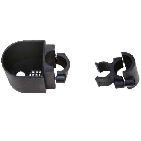 Preview: Gehstockhalter für die Montage an Rollstuhl/Gehgestell - inkl. Fußteller