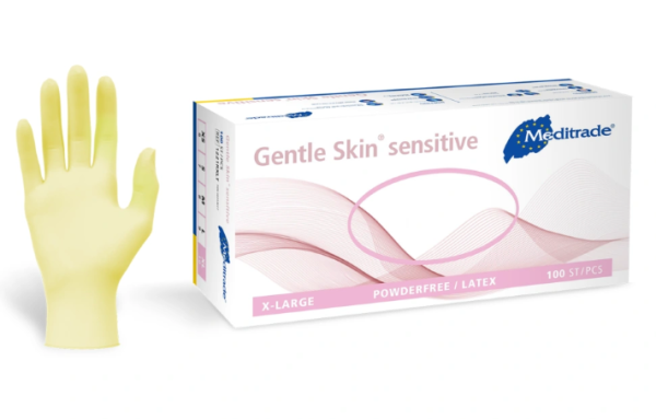 Preview: Gentle Skin sensitiv, unsteril - Puderfreie Latex-Untersuchungshandschuhe