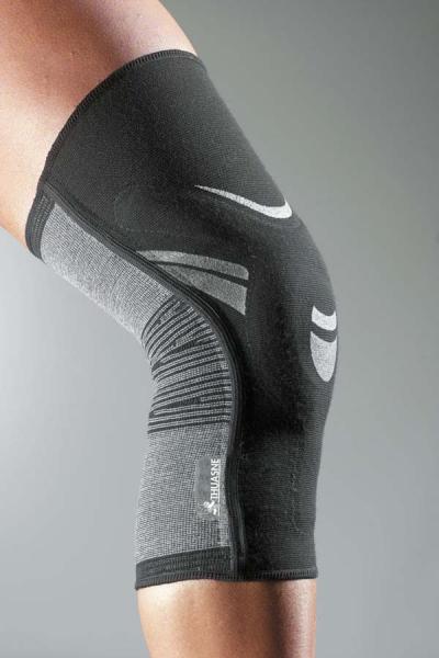 GenuPro Comfort Kniebandage, schwarz/blau - Kompression und Führung des Kniegelenks