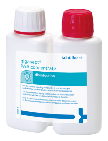 Gigasept PAA Concentrate - Doppelflasche Base & Additive 2x100ml, Desinfektion Endoskope