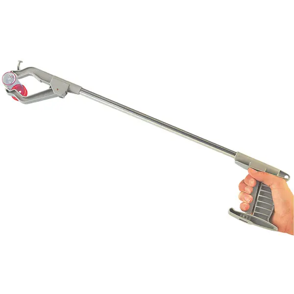 Preview: Greifhilfe Economy - Drehbare Greifklaue, gummibeschichtete Klemme mit Magnet und Haken