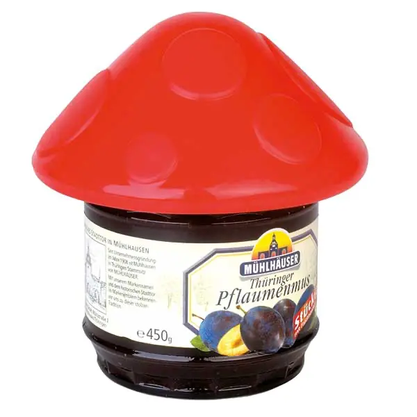 Preview: Greifhilfe für Drehverschlüsse, rot - Kegelförmiger Öffner aus Gummi