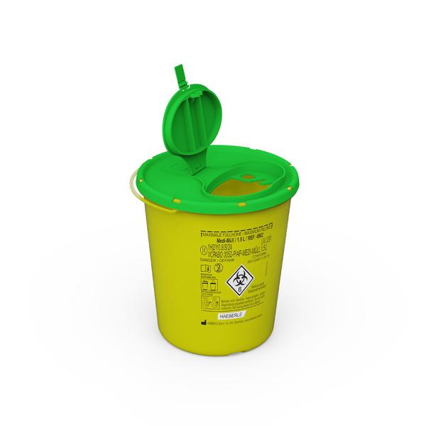 Preview: Haeberle Medi-Müll Entsorgungsbox - Für die Entsorgung spitzer und scharfer Gegenstände