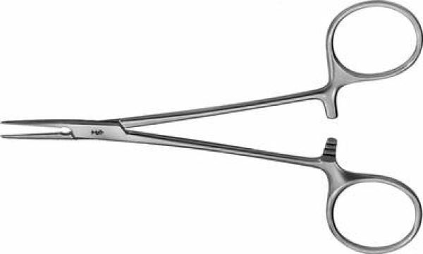 HALSTED Arterienklemme (Mosquitoklemme) - gerade, fein, gerieft, 125mm