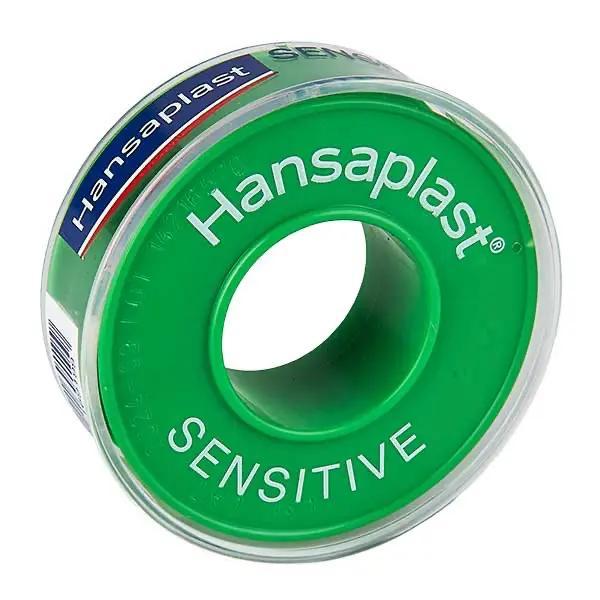 Hansaplast Fixierpflaster Sensitive - Rollenpflaster, handreißbar, hypoallergen 