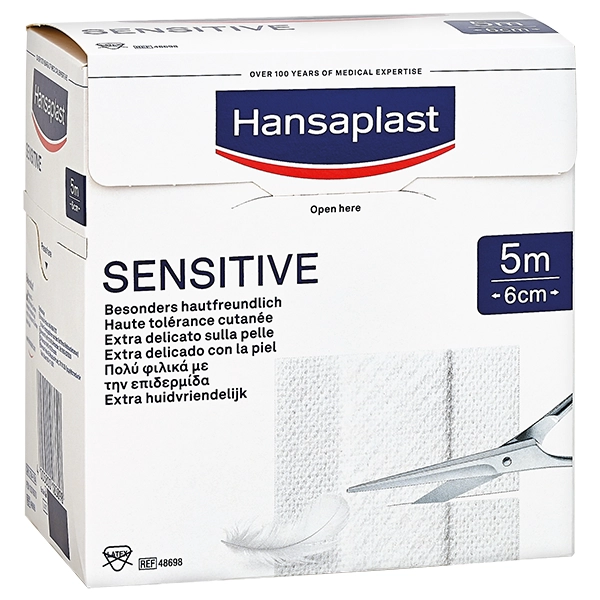 Hansaplast Sensitive - Pflaster für empfindliche Haut, Besonders hautfreundlich  (SSB-fähig)
