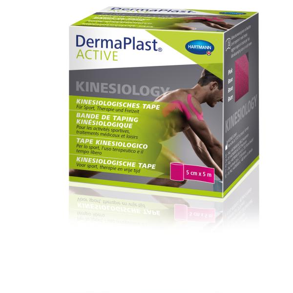 Preview: Hartmann DermaPlast Active Kinesiology Tape - Latexfreie Rolle 5 cm x 5 m
