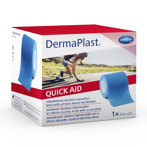Hartmann DermaPlast Quick Aid - Selbstklebender Elastischer Schaumverband, 6 cm x 2 m 