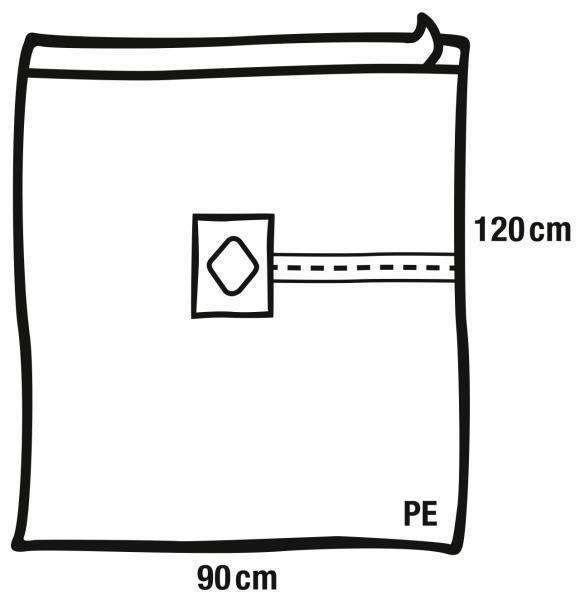 Hartmann Foliodrape Epiduraltücher-/Anästhesietücher - Steril 90 x 120 cm 