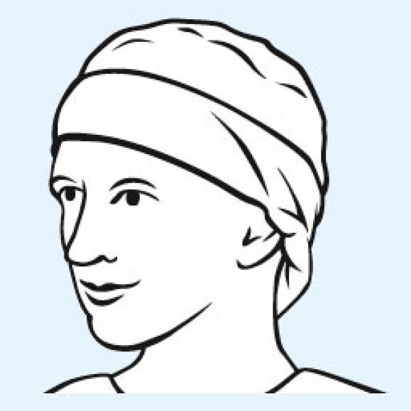 Preview: Hartmann Foliodress Cap Comfort Form Plus - OP-Hauben auch für längeres Haar