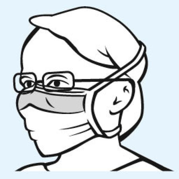 Hartmann Foliodress mask Comfort Anti fogging - OP Maske speziell für Brillenträger