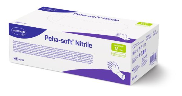 Preview: Hartmann Peha-soft Nitrile - Puderfreie und latexfreie Untersuchungshandschuhe Unsteril