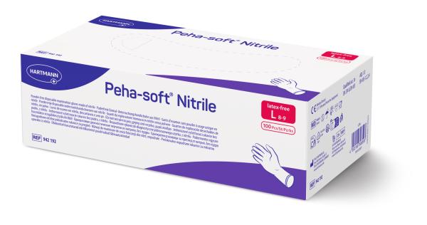 Preview: Hartmann Peha-soft Nitrile - Puderfreie und latexfreie Untersuchungshandschuhe Unsteril
