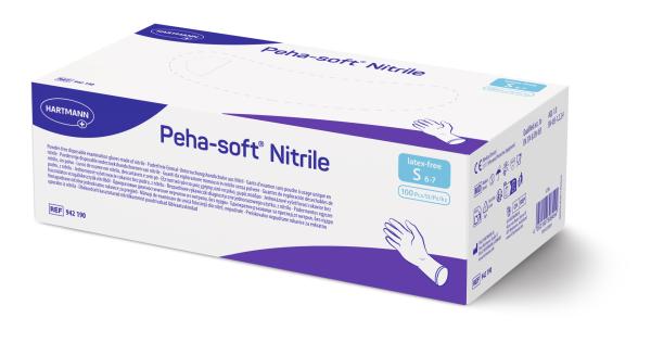 Preview: Hartmann Peha-soft Nitrile - Puderfreie und latexfreie Untersuchungshandschuhe Unsteril