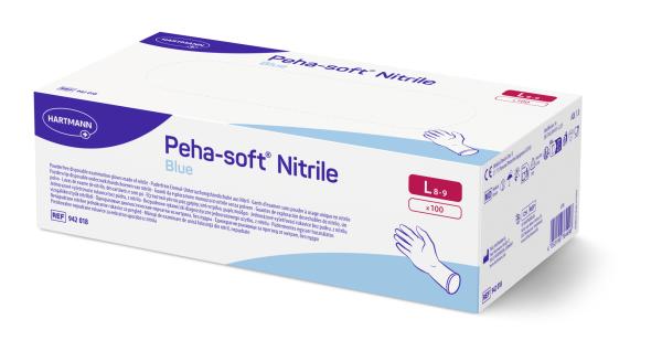 Preview: Hartmann Peha-soft Nitrile Blue - Latexfreie und puderfreie Handschuhe unsteril