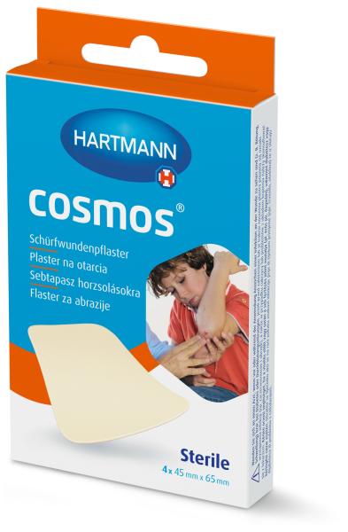 Hartmann Steriles Cosmos Schürfwundenpflaster - 4 Stück 45x65mm