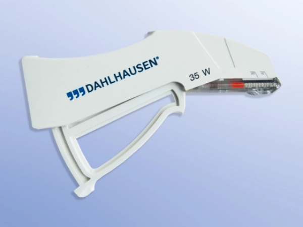 Hautklammergerät 35 - Einmalinstrument mit 35 W-Klammern