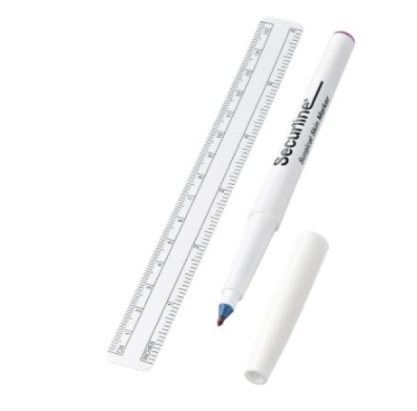Hautmarkierungsstift Securline, 10 Stück - Violett, Strichstärke 0,2 mm - 2,0 mm